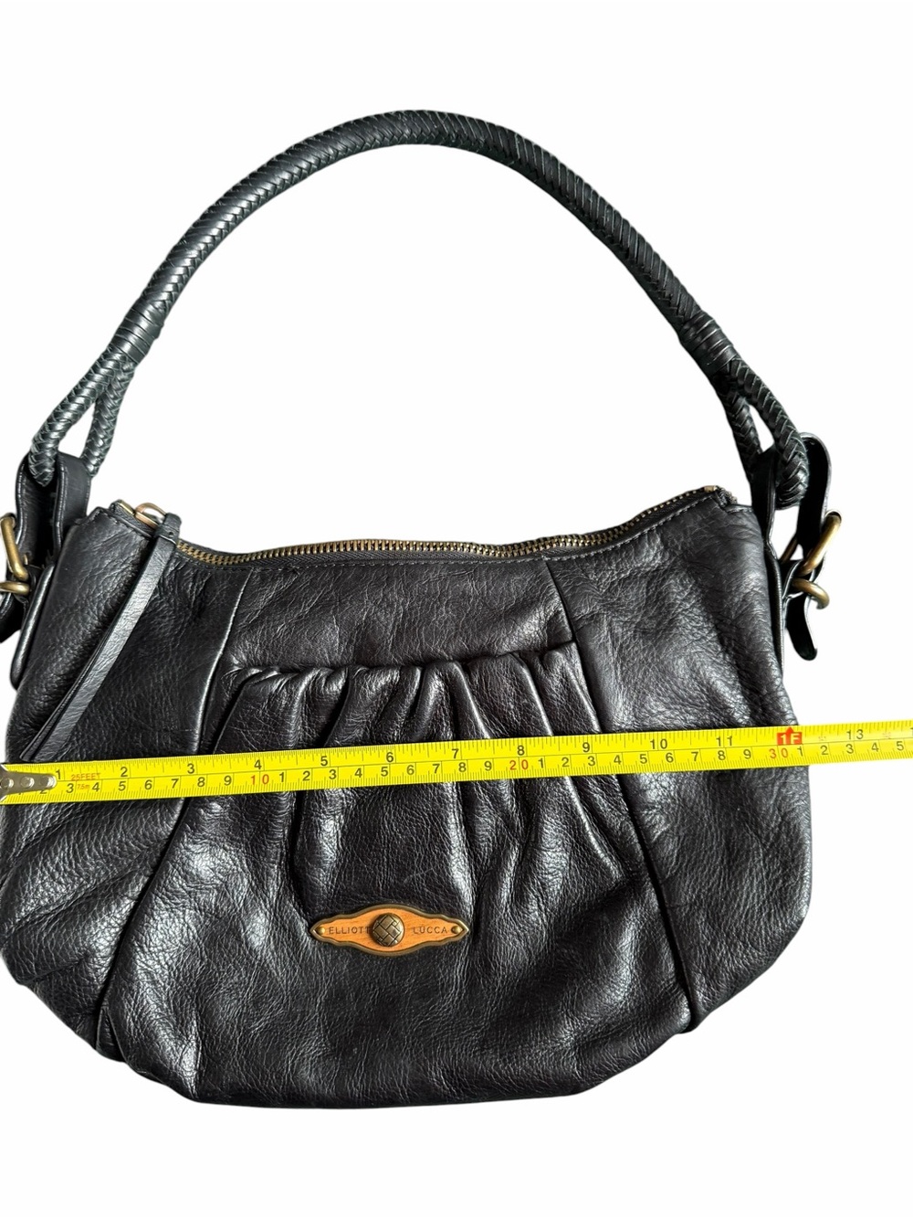 🌟Elliott Lucca Y2K black pebbled leather authentic hobo bag - Picture 8 of 9